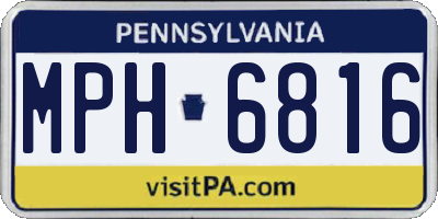 PA license plate MPH6816