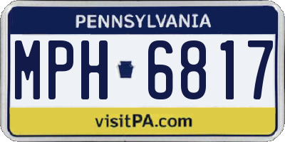 PA license plate MPH6817