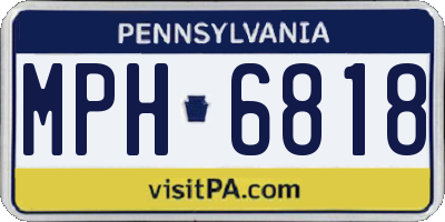 PA license plate MPH6818