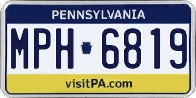 PA license plate MPH6819