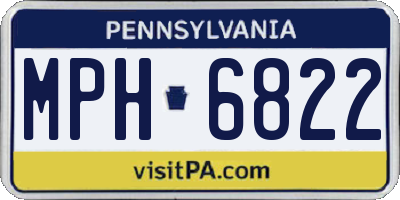 PA license plate MPH6822