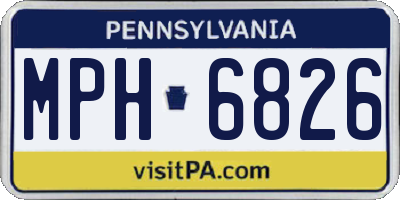 PA license plate MPH6826