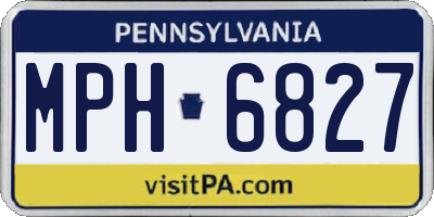 PA license plate MPH6827