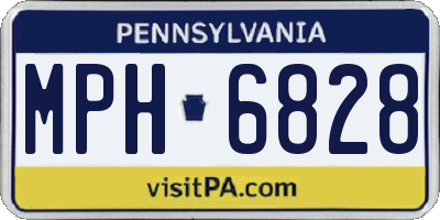 PA license plate MPH6828