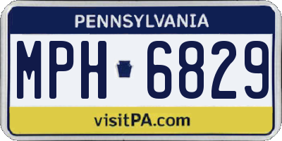 PA license plate MPH6829