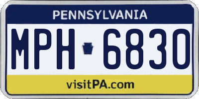 PA license plate MPH6830