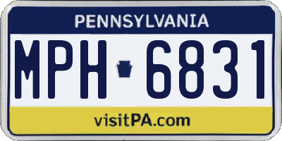 PA license plate MPH6831