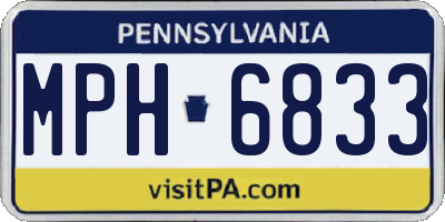 PA license plate MPH6833