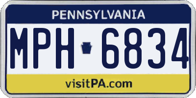 PA license plate MPH6834
