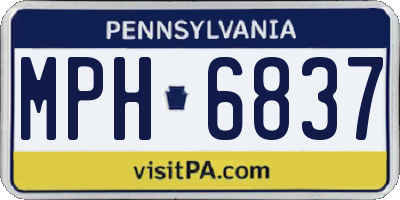 PA license plate MPH6837
