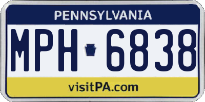 PA license plate MPH6838