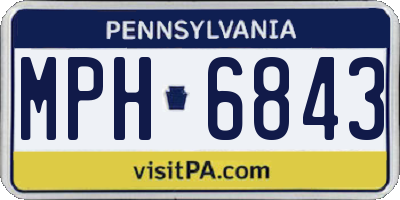 PA license plate MPH6843