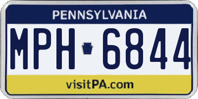 PA license plate MPH6844