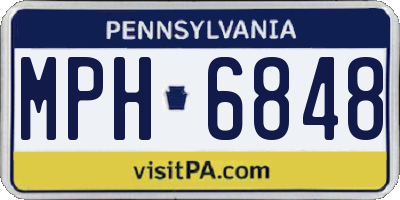 PA license plate MPH6848