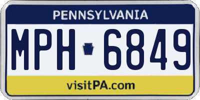PA license plate MPH6849