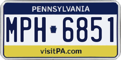 PA license plate MPH6851