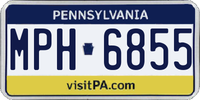 PA license plate MPH6855
