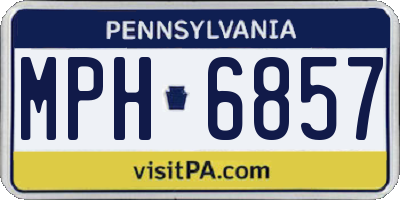 PA license plate MPH6857