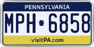PA license plate MPH6858