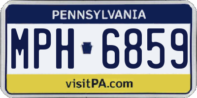 PA license plate MPH6859