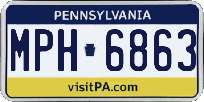 PA license plate MPH6863