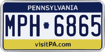 PA license plate MPH6865