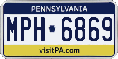 PA license plate MPH6869