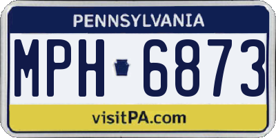 PA license plate MPH6873