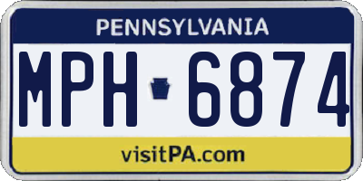 PA license plate MPH6874