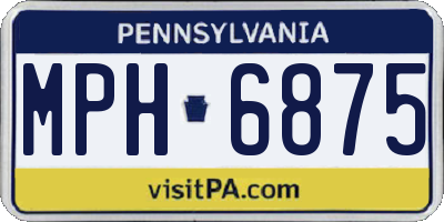 PA license plate MPH6875