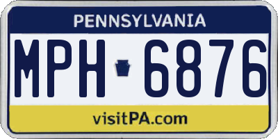 PA license plate MPH6876