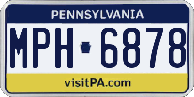 PA license plate MPH6878