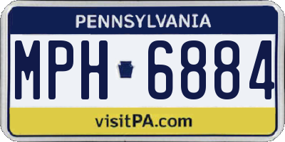 PA license plate MPH6884