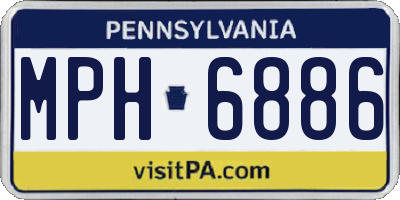 PA license plate MPH6886