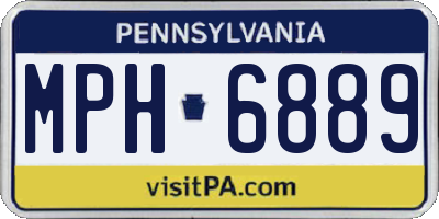 PA license plate MPH6889