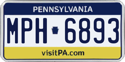 PA license plate MPH6893