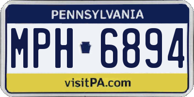 PA license plate MPH6894