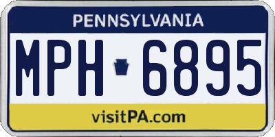 PA license plate MPH6895