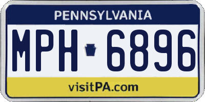 PA license plate MPH6896