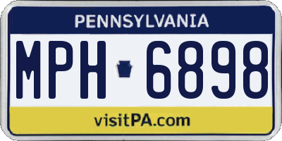 PA license plate MPH6898