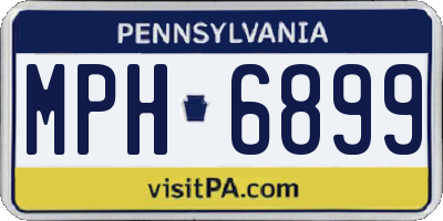PA license plate MPH6899