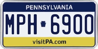 PA license plate MPH6900