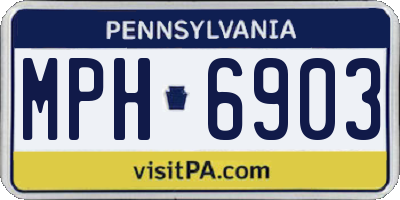 PA license plate MPH6903