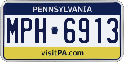PA license plate MPH6913