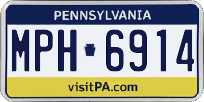 PA license plate MPH6914