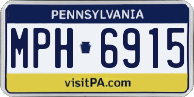 PA license plate MPH6915