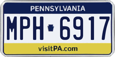 PA license plate MPH6917