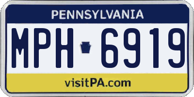 PA license plate MPH6919