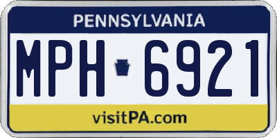 PA license plate MPH6921