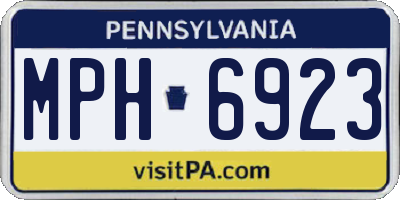 PA license plate MPH6923